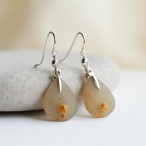 Orecchini pendenti con pietre di fiume asimmetriche, che aggiungono un tocco di originalità all'eleganza quotidiana.